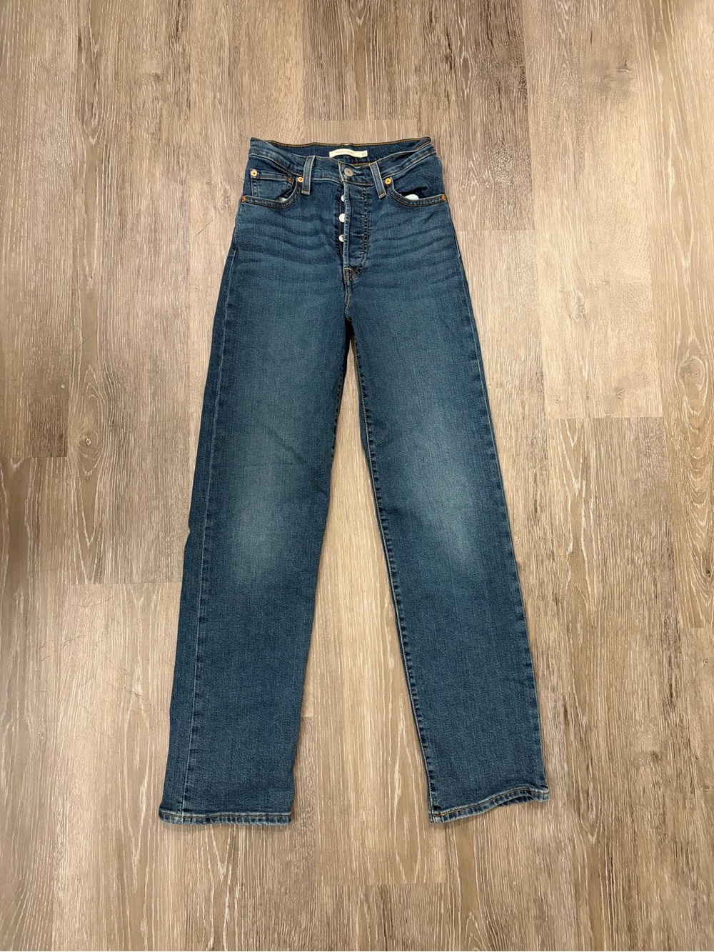 Levi’s Dark Blue Ribcage Straight Jeans